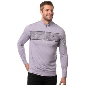 NWOT Travis Mathew Floaties Golf Half Zip Pullover Shirt Purple Size XXL 2XL